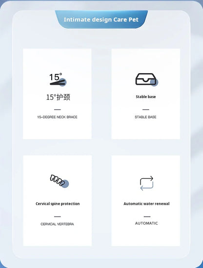 3-i-1 skål med mat, vann og automatisk påfyll